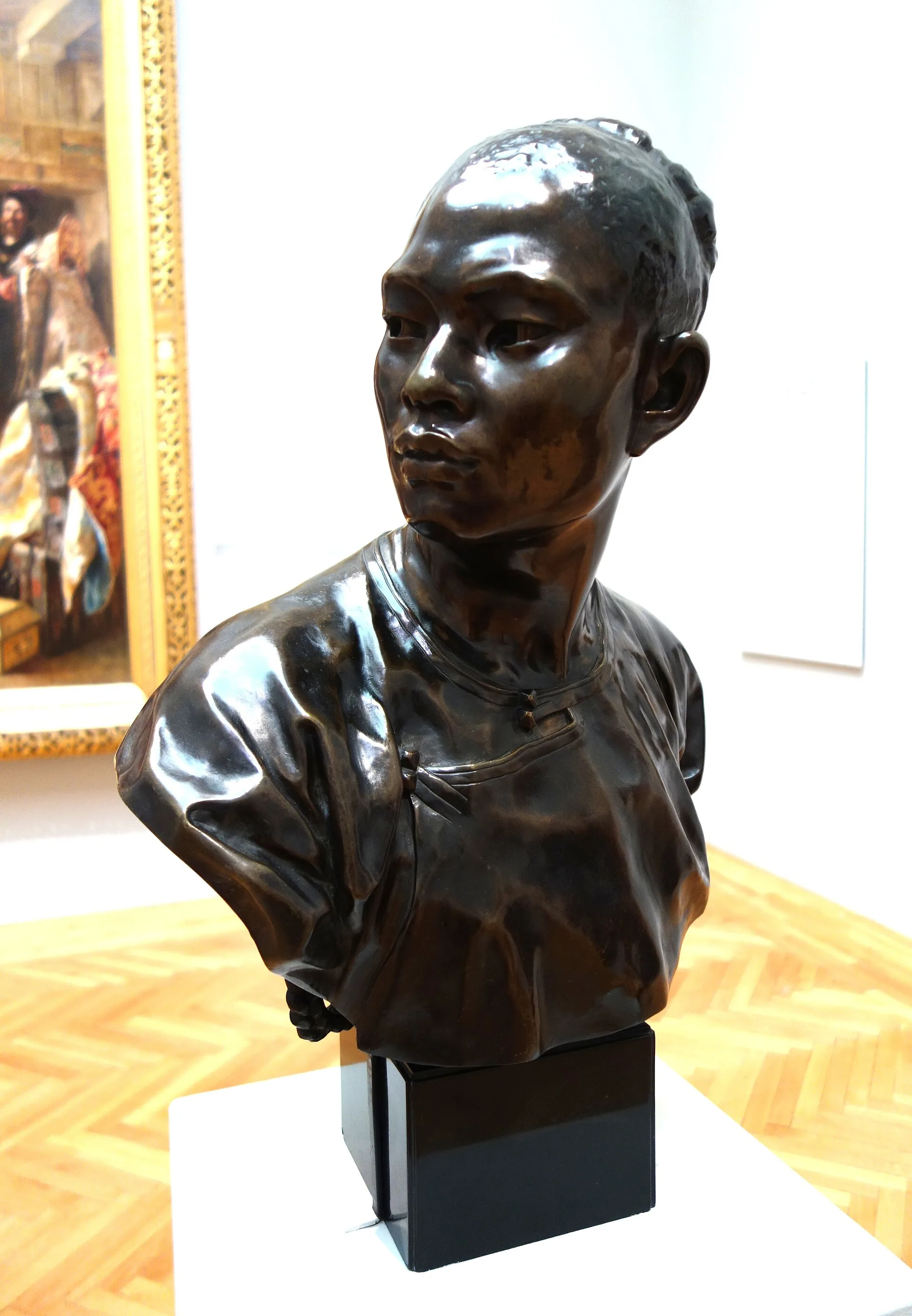 Bronze, étape 4 : Le Chinois de Carpeaux, bronze à patine colorée, fonderie Susse (v. 1872)