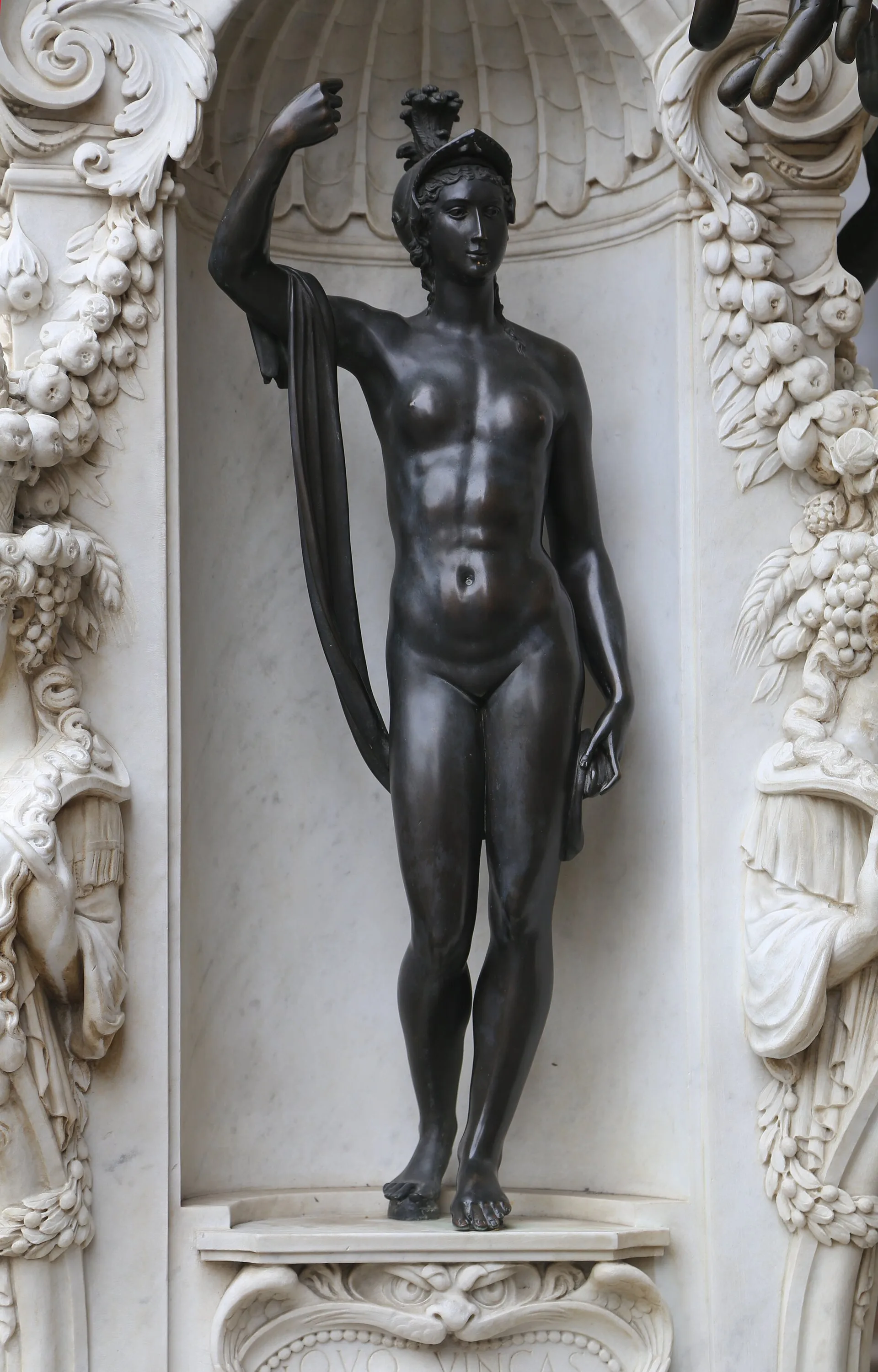 Bronze : statuette de la base du Persée de Benvenuto Cellini, Loggia dei Lanzi, Florence